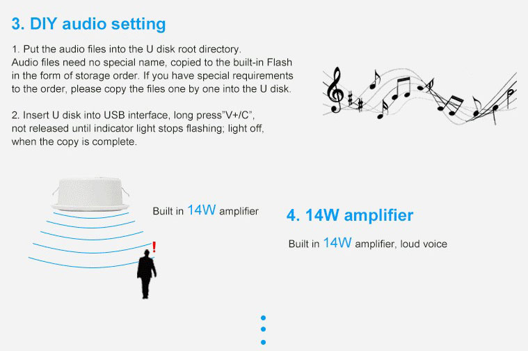 PowerSound Microwave Induction Ceiling Speaker